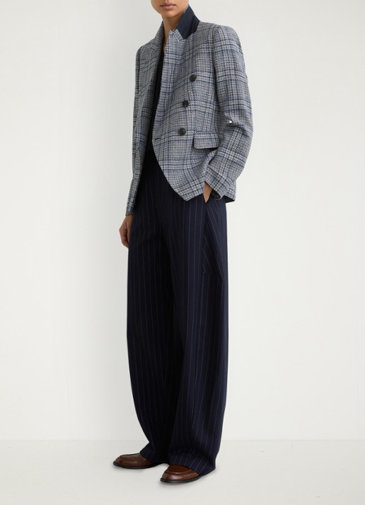 Reiss Blazer met pied-de-poule dessin - voorkant 6 middengrijs