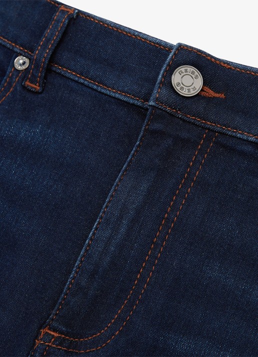 Reiss Bleaker skinny jeans met donkere wassing - detail 3 indigo