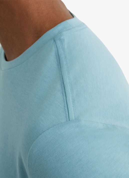 Reiss BLESS Katoen Crew-Neck Tailored-Fit T-Shirt - detail 3 blauw