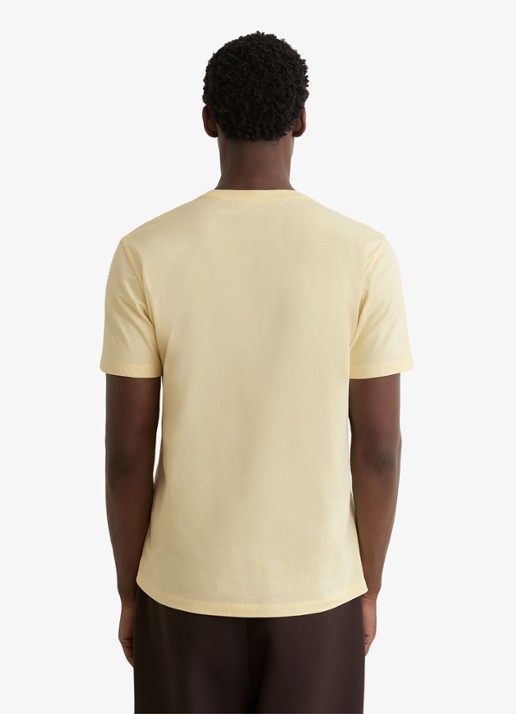 Reiss BLESS Katoen Crew-Neck Tailored-Fit T-Shirt - achterkant 6 geel