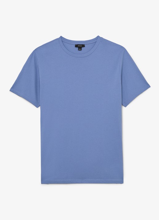 Reiss BLESS Katoen Crew-Neck Tailored-Fit T-Shirt - voorkant 5 blauw