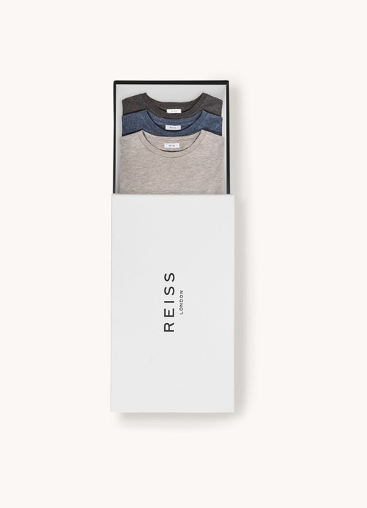 Reiss Bless T-shirt in 3-pack - voorkant lichtgrijs