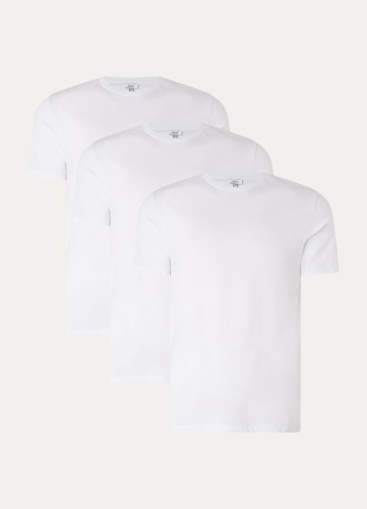 Reiss Bless T-shirt met ronde hals in 3-pack - voorkant 2 white / wit
