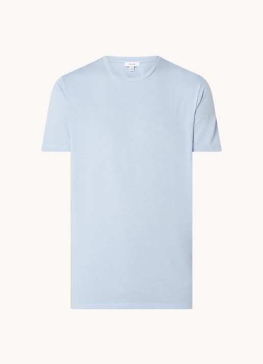 Reiss Bless T-shirt met ronde hals   - voorkant 2 lichtblauw