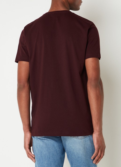 Reiss Bless T-shirt met ronde hals   - achterkant 3 bordeauxrood