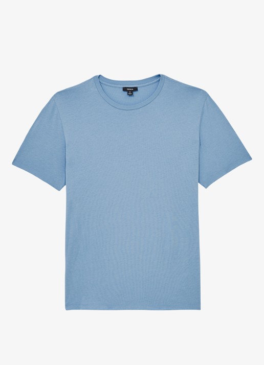 Reiss Bless T-shirt met stretch - voorkant lichtblauw