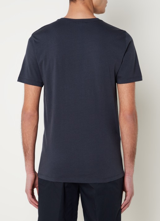 Reiss Bless T-shirt van katoen - achterkant donkerblauw