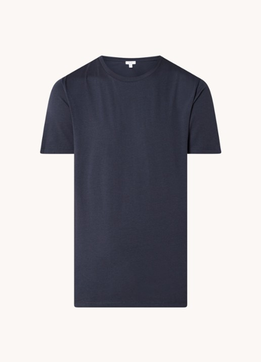 Reiss Bless T-shirt van katoen - voorkant 2 donkerblauw