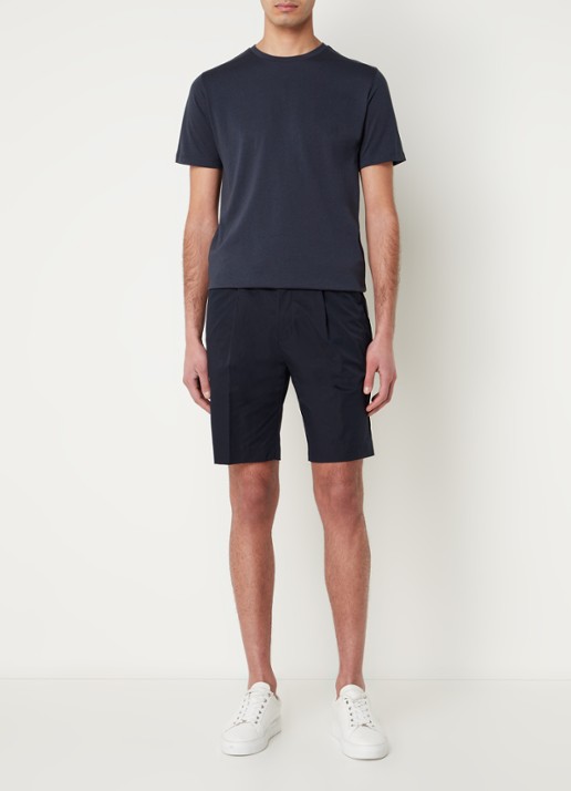 Reiss Bless T-shirt van katoen - voorkant 3 donkerblauw