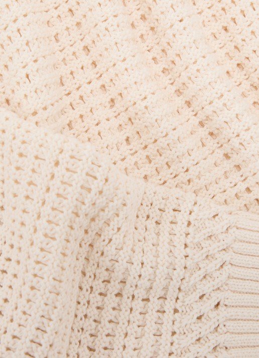 Reiss Bonnie grofgebreide trui met ronde hals - detail 5 creme