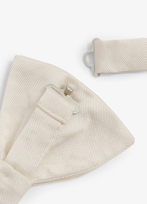 Reiss Boyle vlinderdas van zijde - detail creme