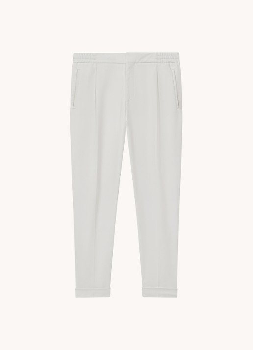 Reiss Brighton tapered fit chino met steekzakken - voorkant ecru / wit