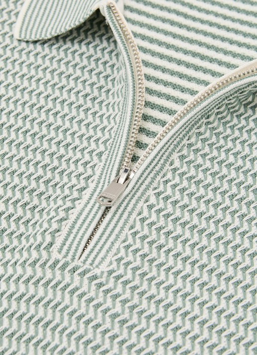 Reiss Brink regular fit polo met structuur - detail 6 groen