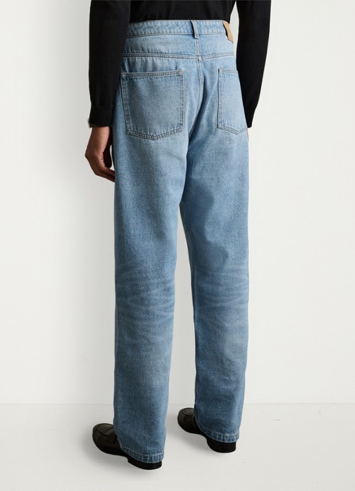 Reiss Broadway loose fit jeans met steekzakken - achterkant 7 denim