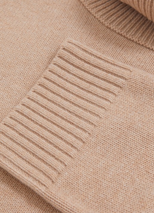 Reiss Brooklyn fijngebreide trui in wolblend - detail 3 camel