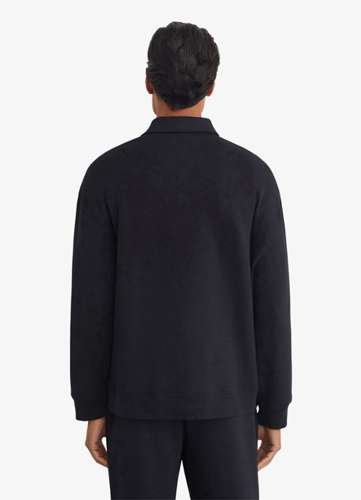 Reiss Brooks sweater met kraag - achterkant 3 indigo