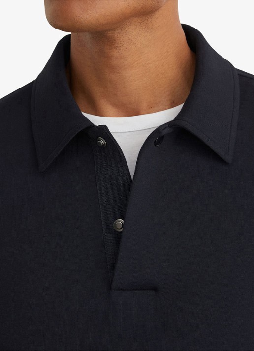 Reiss Brooks sweater met kraag - detail 5 indigo