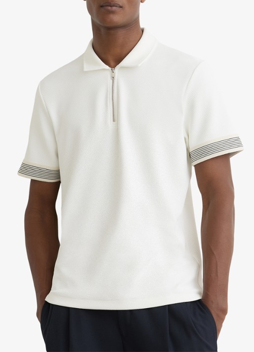 Reiss Bruno polo met halve rits