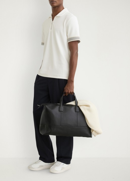 Reiss Bruno polo met halve rits - voorkant 3 wit