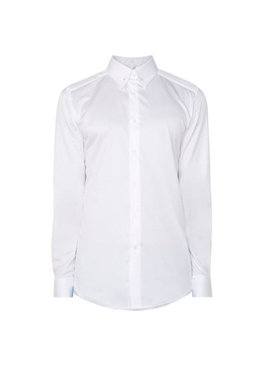 Reiss Caldwell slim fit overhemd met kentkraag en speld - voorkant 4 wit