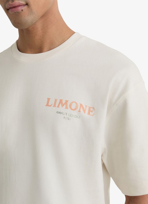 Reiss Calvino T-shirt met front- en backprint - detail 3 gebroken wit