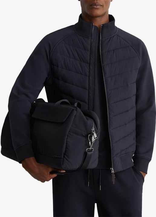 Reiss Calvorn gewateerde jack met quiltpatroon