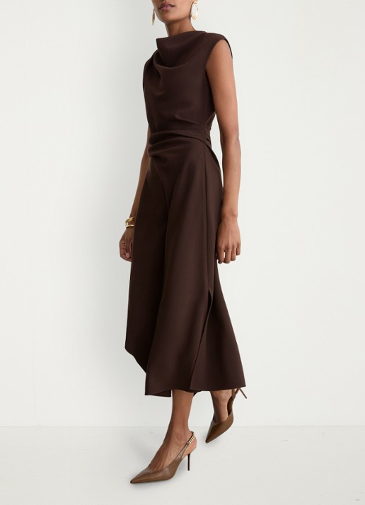 Reiss Camilla midi jurk met asymmetrische zoom