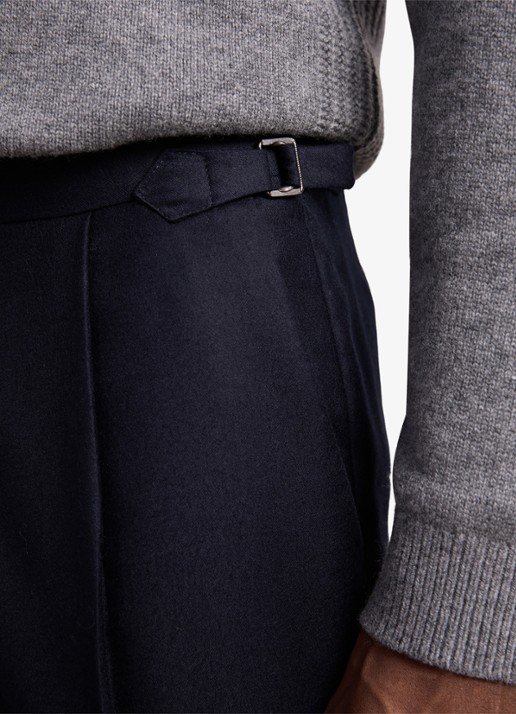 Reiss Cantwell tapered fit pantalon met steekzakken - detail 4 donkerblauw
