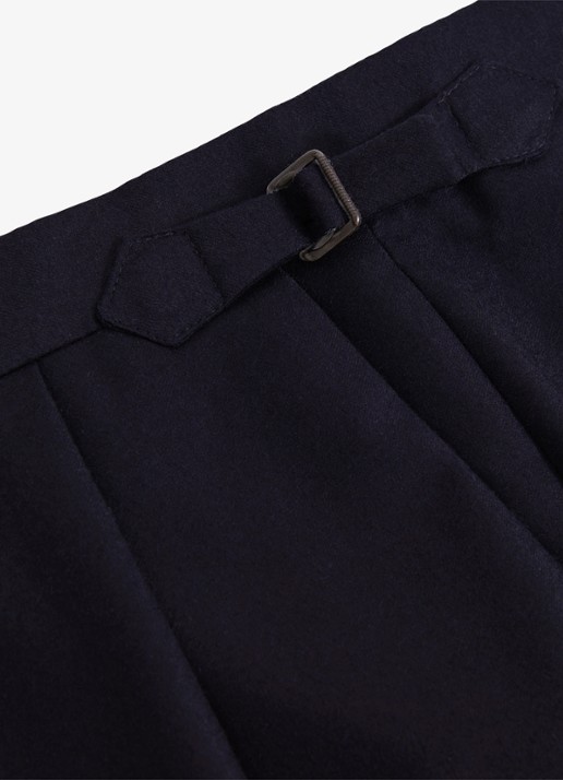 Reiss Cantwell tapered fit pantalon met steekzakken - detail 5 donkerblauw