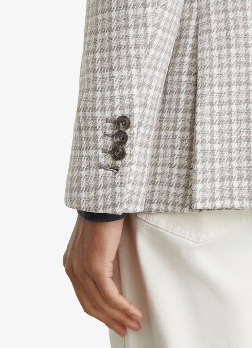 Reiss CANTY regular fit colbert met ruitdessin  - detail 6 soft grey / grijs