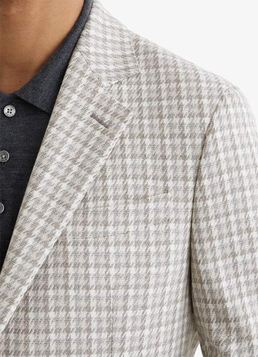Reiss CANTY regular fit colbert met ruitdessin  - detail 7 soft grey / grijs