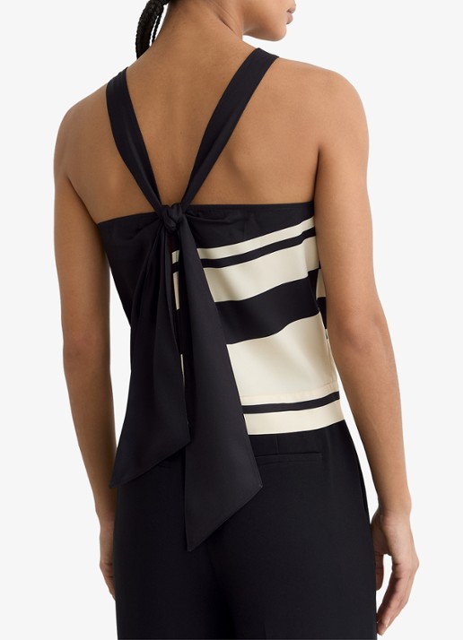 Reiss Caris top met print - achterkant 6 zwart