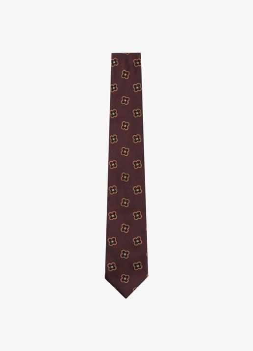 Reiss Carmelo stropdas in zijdeblend met print