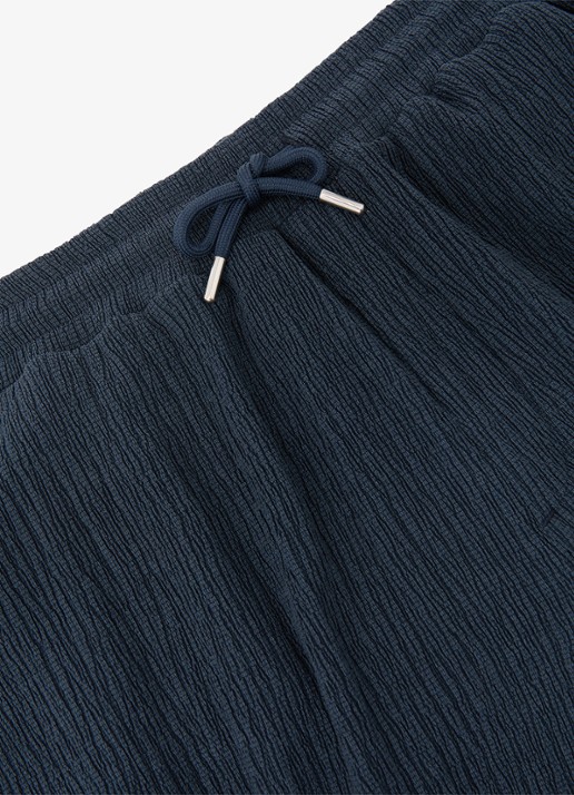 Reiss Carver regular fit pantalon met structuur - detail 4 airforce blue / blauw