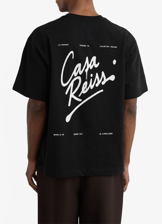 Reiss Casa T-shirt met front- en backprint - achterkant 6 black / zwart
