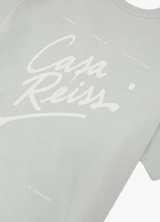 Reiss Casa T-shirt met front- en backprint - detail 2 grijs