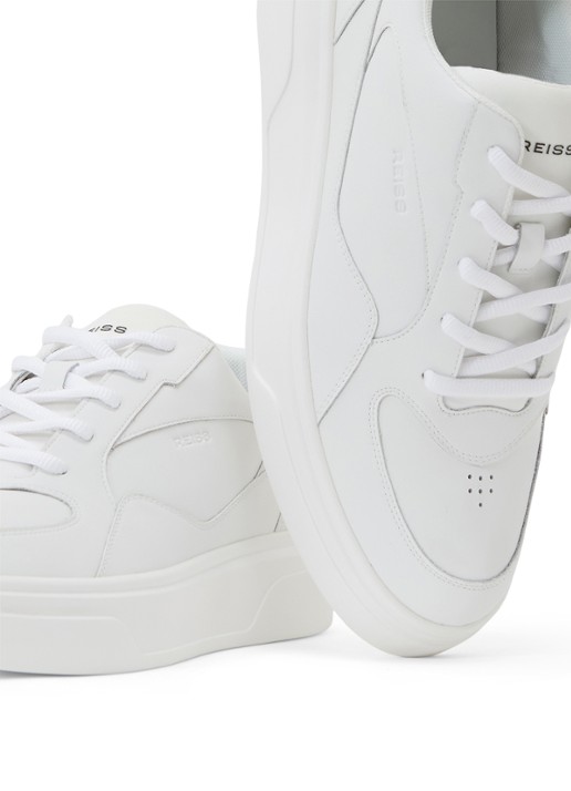 Reiss Cast sneaker van leer - detail 5 wit