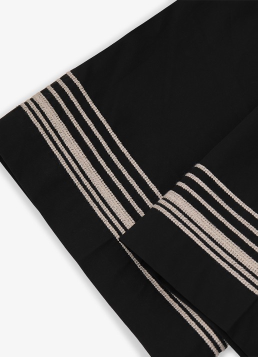 Reiss Cat high waist wide fit pantalon van katoen - detail 7 zwart