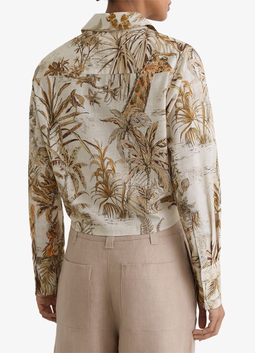 Reiss Cece blouse met strikdetail - achterkant 3 orange