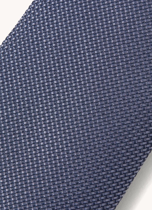 Reiss Ceremony stropdas in zijdeblend met microdessin - detail 2 donkerblauw