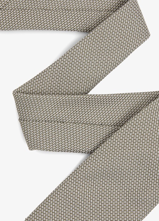 Reiss Ceremony stropdas in zijdeblend met microdessin - detail 2 beige
