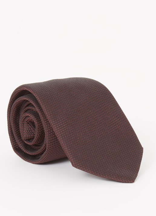 Reiss Ceremony stropdas van zijde  - voorkant aubergine