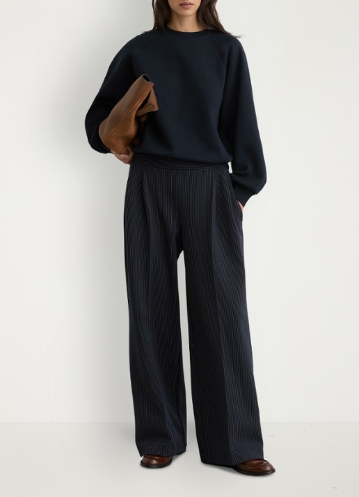 Reiss Charlie sweater met ronde hals - voorkant 7 donkerblauw