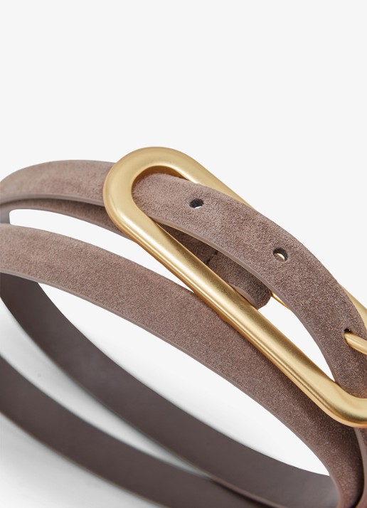 Reiss Chaya riem van suède  - detail 4 bruin