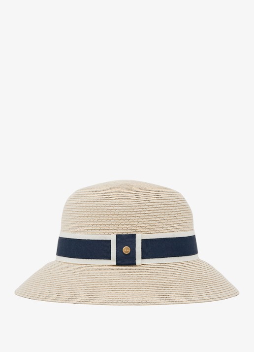 Reiss Cindy hoed van stro - detail 2 natural / beige