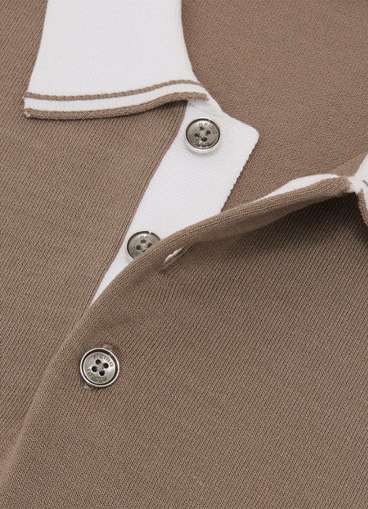 Reiss Claremont polo met structuur - detail 5 camel