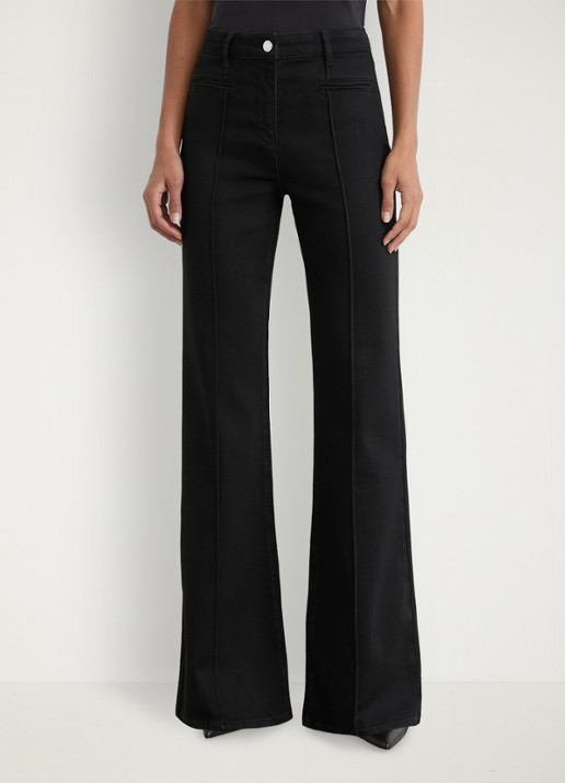 Reiss Claude high waist flared fit jeans met paspelzakken