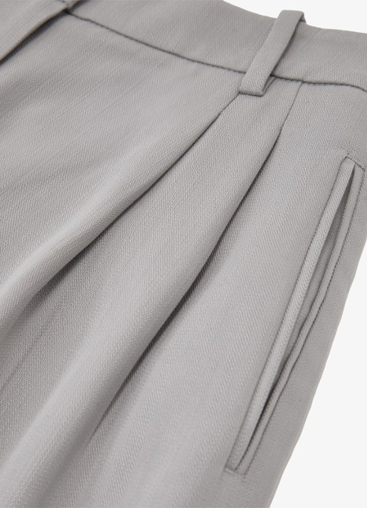 Reiss Clay high waist tapered fit pantalon van lyocell - detail 6 grijs