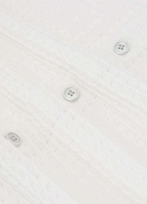Reiss Clifton regular fit overhemd in linnenblend met structuur - detail 6 white / wit