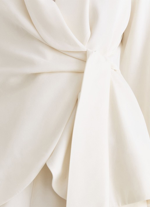 Reiss Clover blazer met gestrikt detail - detail 6 wit